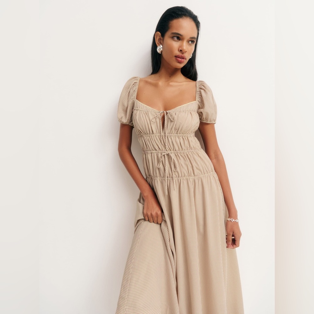 Reformation Tan Midi Dress